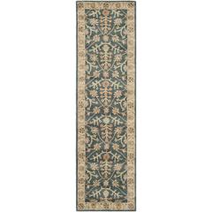 CLASSIC, BLUE / LIGHT GOLD, 2'-3" X 8', Area Rug
