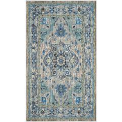 CLAREMONT, BLUE / LIGHT GREY, 3'-3" X 5'-3", Area Rug