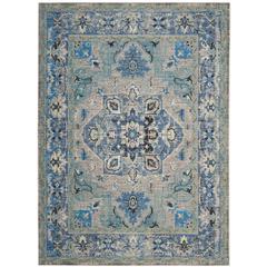 CLAREMONT, BLUE / LIGHT GREY, 5'-1" X 7'-9", Area Rug