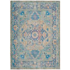 CLAREMONT, BLUE / GOLD, 5'-1" X 7'-9", Area Rug, CLR664C-5