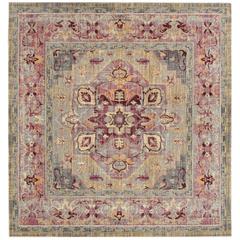 CLAREMONT, GRAPE / BLUE, 6'-7" X 6'-7" Square, Area Rug