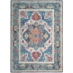 CLAREMONT, BLUE / PURPLE, 5'-1" X 7'-9", Area Rug