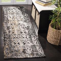 CLV-CLASSIC VINTAGE, BLACK / SILVER, 2'-3" X 8', Area Rug