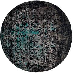 CLV-CLASSIC VINTAGE, NAVY / TEAL, 6' X 6' Round, Area Rug