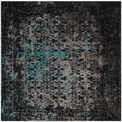 CLV-CLASSIC VINTAGE, NAVY / TEAL, 6' X 6' Square, Area Rug
