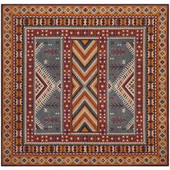 CLV-CLASSIC VINTAGE, SLATE / MUSTARD, 6' X 6' Square, Area Rug