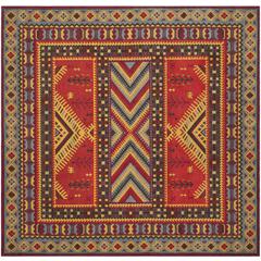 CLV-CLASSIC VINTAGE, RED / SLATE, 6' X 6' Square, Area Rug