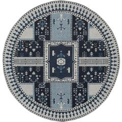 CLV-CLASSIC VINTAGE, NAVY / LIGHT BLUE, 6' X 6' Round, Area Rug, CLV512A-6R