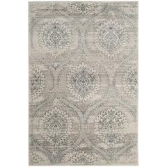CARNEGIE, LIGHT GREY / CREAM, 4' X 6', Area Rug
