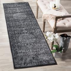 CARNEGIE, DARK GREY / CREAM, 2'-3" X 8', Area Rug