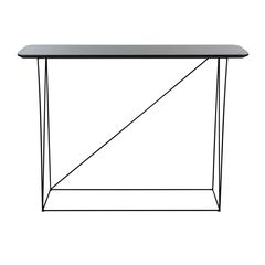 Rylee Rectangle Console Table, Grey/Black