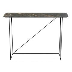 Rylee Rectangle Console Table, Dark Grey/Black