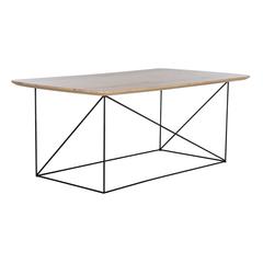 Rylee Rectangle Coffee Table, Taupe Brown Pine/Black