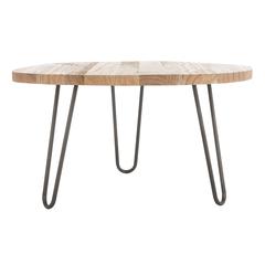 Dale Free Edge Coffee Table, Weathered Oak/Dark Steel
