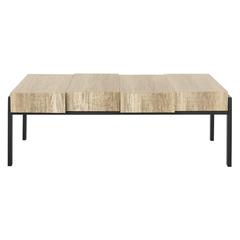 ALEXANDER RECTANGULAR CONTEMPORARY RUSTIC COFFEE TABLE