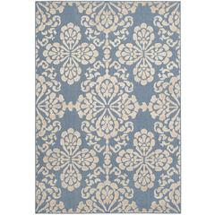 COTTAGE, LIGHT BLUE / BEIGE, 5'-3" X 7'-7", Area Rug, COT908F-5
