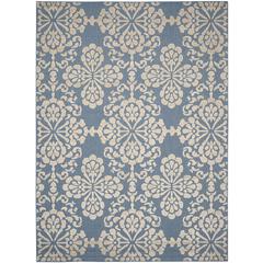 COTTAGE, LIGHT BLUE / BEIGE, 8' X 11'-2", Area Rug, COT908F-8