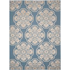 COTTAGE, LIGHT BLUE / BEIGE, 8' X 11'-2", Area Rug, COT911F-8