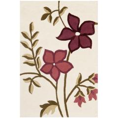 CAPRI, IVORY / PURPLE, 2' X 3', Area Rug