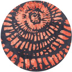 CAPRI, STEEL / BLUE, 7' X 7' Round, Area Rug