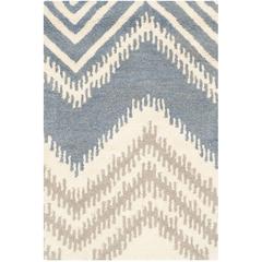 CAPRI, BLUE / IVORY, 2' X 3', Area Rug
