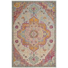 CRYSTAL, LIGHT BLUE / FUCHSIA, 5' X 8', Area Rug, CRS501B-5
