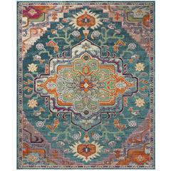 CRYSTAL, TEAL / ROSE, 8' X 10', Area Rug, CRS501T-8