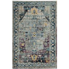 CRYSTAL, TEAL / PURPLE, 5' X 8', Area Rug