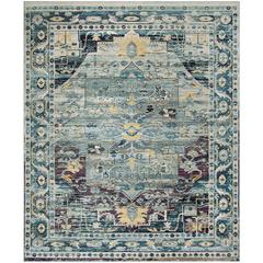 CRYSTAL, TEAL / PURPLE, 8' X 10', Area Rug