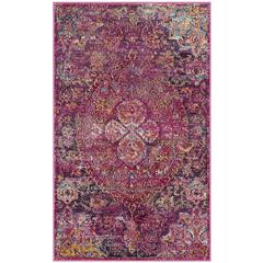 CRYSTAL, FUCHSIA / PURPLE, 3' X 5', Area Rug