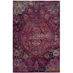 CRYSTAL, FUCHSIA / PURPLE, 5' X 8', Area Rug