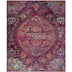 CRYSTAL, FUCHSIA / PURPLE, 8' X 10', Area Rug