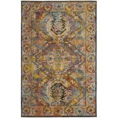 CRYSTAL, LIGHT BLUE / ORANGE, 5' X 8', Area Rug, CRS516A-5