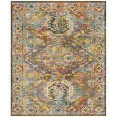 CRYSTAL, LIGHT BLUE / ORANGE, 8' X 10', Area Rug, CRS516A-8