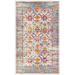 CRYSTAL, CREAM / TEAL, 3' X 5', Area Rug