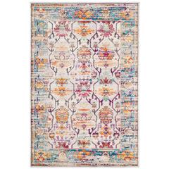 CRYSTAL, CREAM / TEAL, 5' X 8', Area Rug