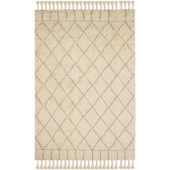 CASABLANCA, IVORY / LIGHT GREY, 6' X 9', Area Rug