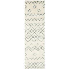 CASABLANCA, IVORY / BLUE, 2'-3" X 12', Area Rug