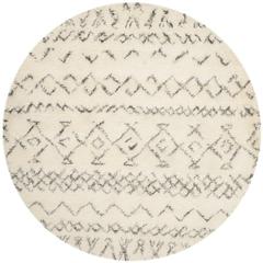 CASABLANCA, IVORY / GREY, 6' X 6' Round, Area Rug, CSB827B-6R
