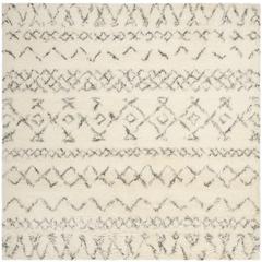 CASABLANCA, IVORY / GREY, 6' X 6' Square, Area Rug, CSB827B-6SQ