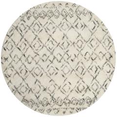 CASABLANCA, IVORY / GREY, 6' X 6' Round, Area Rug, CSB845A-6R
