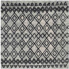 CASABLANCA, GREY / CHARCOAL, 6' X 6' Square, Area Rug