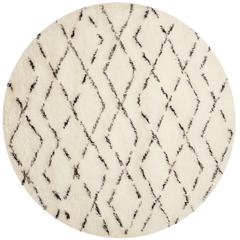 CASABLANCA, IVORY / BROWN, 6' X 6' Round, Area Rug