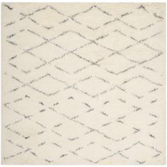CASABLANCA, IVORY / GREY, 6' X 6' Square, Area Rug, CSB847B-6SQ
