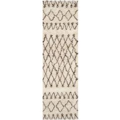 CASABLANCA, IVORY / DARK BROWN, 2'-3" X 8', Area Rug