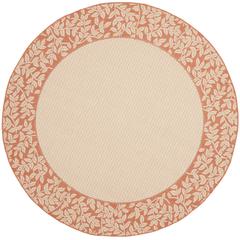 COURTYARD, NATURAL / TERRA, 6'-7" X 6'-7" Round, Area Rug, CY0727-3201-7R