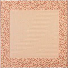 COURTYARD, NATURAL / TERRA, 6'-7" X 6'-7" Square, Area Rug, CY0727-3201-7SQ