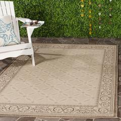 COURTYARD, NATURAL / BROWN, 6'-7" X 6'-7" Square, Area Rug, CY1502-3001-7SQ