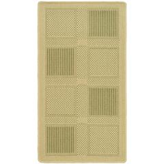 COURTYARD, NATURAL / OLIVE, 6'-7" X 6'-7" Square, Area Rug, CY1928-1E01-7SQ