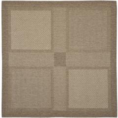 COURTYARD, BROWN / NATURAL, 6'-7" X 6'-7" Square, Area Rug, CY1928-3009-7SQ